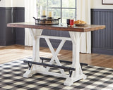 Valebeck Counter Height Dining Table and 4 Barstools - D546D4
