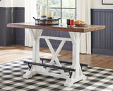 Valebeck Counter Height Dining Table and 4 Barstools - D546D5