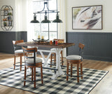 Valebeck Counter Height Dining Table and 4 Barstools - D546D5