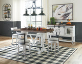 Valebeck Counter Height Dining Table, 4 Barstools and Server - D546D15