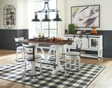 Valebeck Counter Height Dining Table, 4 Barstools and Server - D546D15
