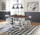 Valebeck Counter Height Dining Table and 4 Barstools - D546D4