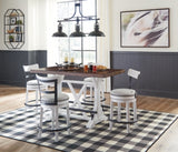 Valebeck Counter Height Dining Table and 4 Barstools - D546D4