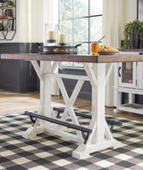 Valebeck Counter Height Dining Table and 4 Barstools - D546D5