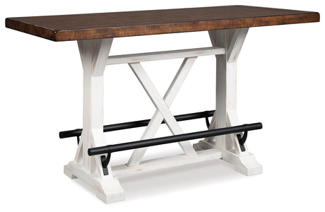 Valebeck Counter Height Dining Table and 4 Barstools - D546D5