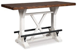 Valebeck Counter Height Dining Table, 4 Barstools and Server - D546D15