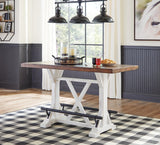 Valebeck Counter Height Dining Table and 8 Barstools - D546D30