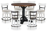 Valebeck Counter Height Dining Table and 6 Barstools - D546D34