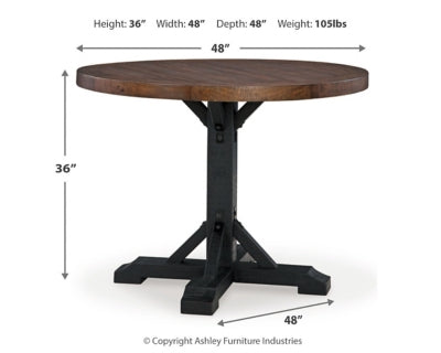 Valebeck Counter Height Dining Table and 6 Barstools - D546D34