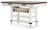 Valebeck Counter Height Dining Table and 4 Barstools - D546D14