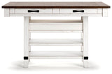Valebeck Counter Height Dining Table and 4 Barstools - D546D10