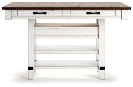 Valebeck Counter Height Dining Table and 6 Barstools - D546D33