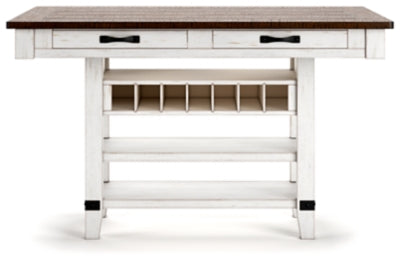 Valebeck Counter Height Dining Table and 4 Barstools - D546D10