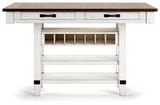 Valebeck Counter Height Dining Table and 4 Barstools - D546D10