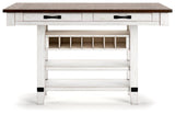 Valebeck Counter Height Dining Table and 4 Barstools - D546D10