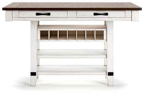 Valebeck Counter Height Dining Table and 4 Barstools - D546D10