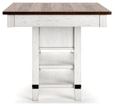 Valebeck Counter Height Dining Table and 4 Barstools - D546D10