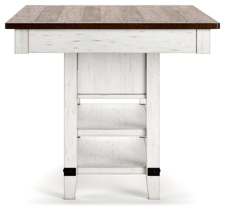 Valebeck Counter Height Dining Table and 6 Barstools - D546D33
