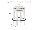 Valebeck Counter Height Dining Table and 6 Barstools - D546D33