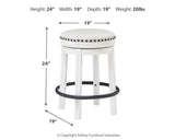 Valebeck Counter Height Dining Table and 6 Barstools - D546D33
