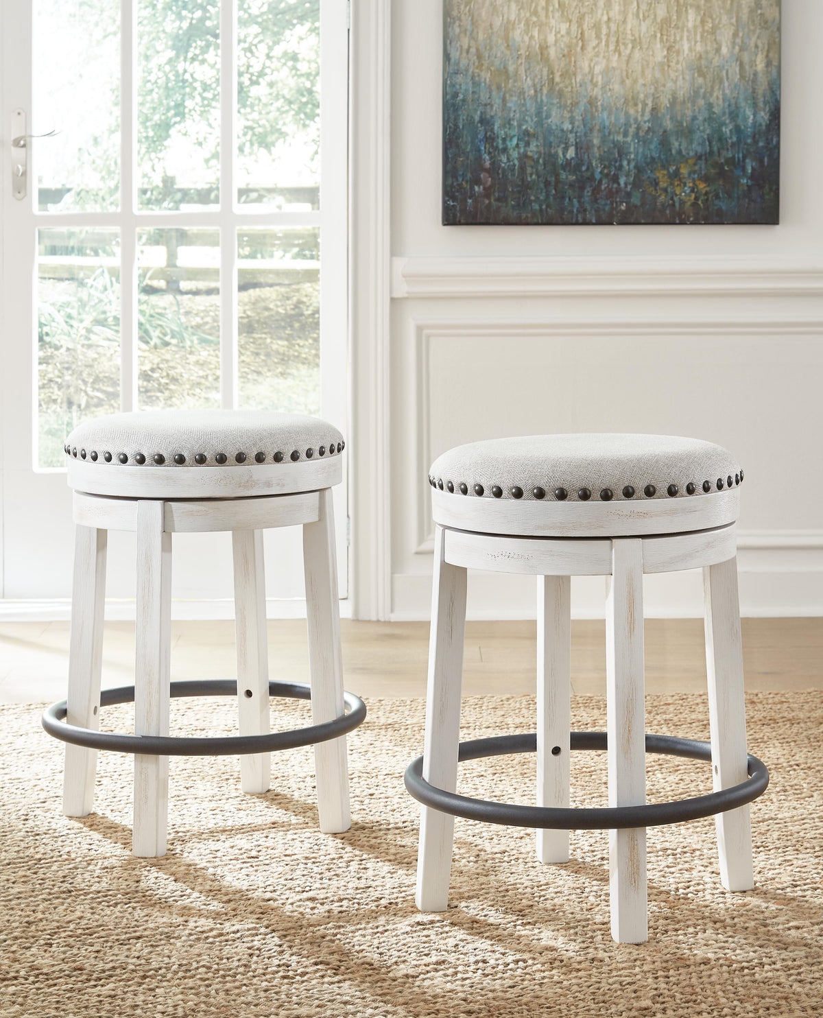 Valebeck Counter Height Dining Table and 4 Barstools - D546D10