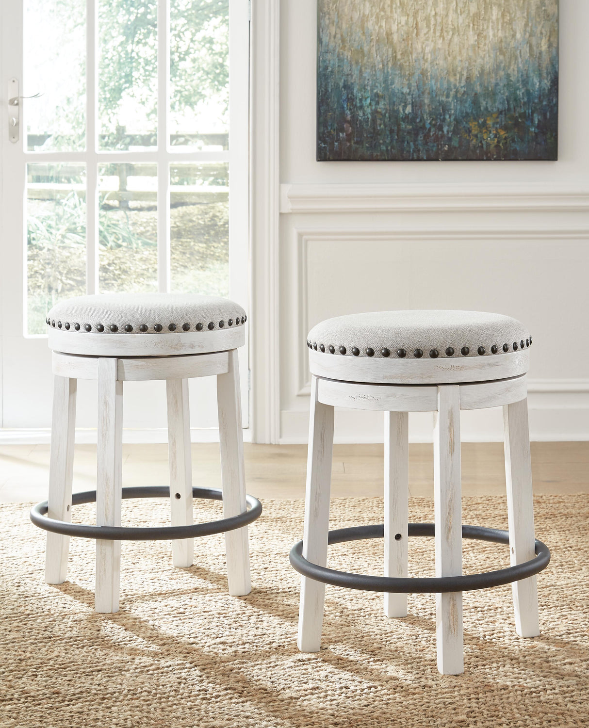 Valebeck Counter Height Dining Table and 6 Barstools - D546D33