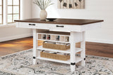 Valebeck Counter Height Dining Table and 4 Barstools - D546D14