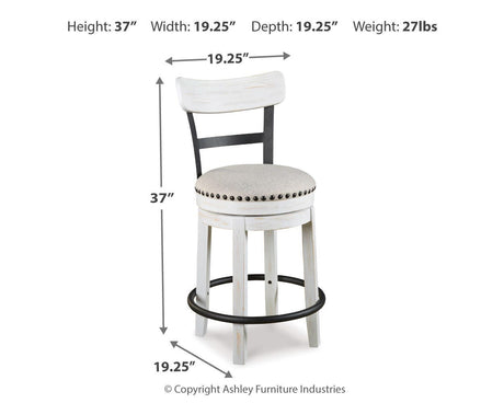 Valebeck Counter Height Dining Table and 6 Barstools - D546D34