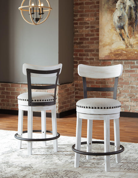 Valebeck Counter Height Dining Table and 6 Barstools - D546D34