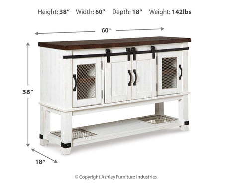 Valebeck Dining Table and 8 Chairs with Server - D546D12