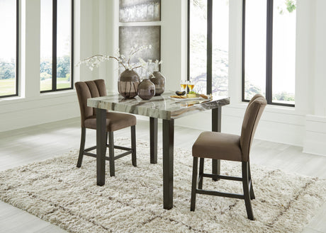 Jeshina Counter Height Dining Table and 2 Barstools - PCD581D6