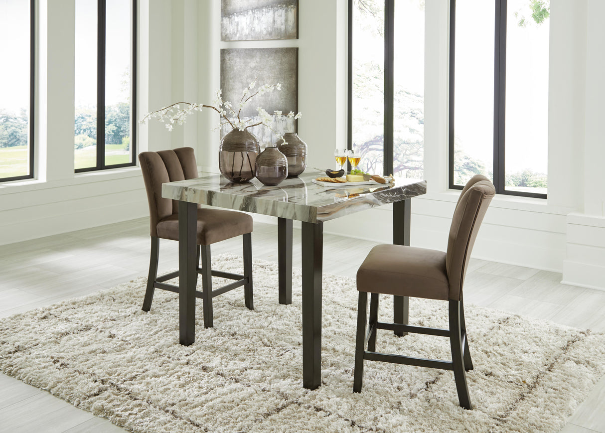 Jeshina Counter Height Dining Table and 2 Barstools - PCD581D6