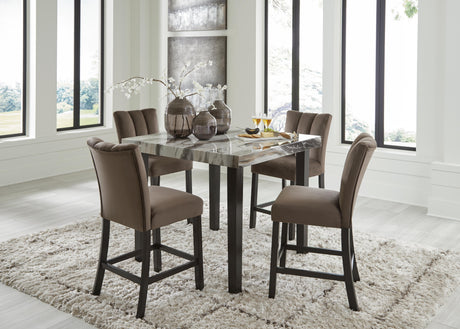 Jeshina Counter Height Dining Table and 4 Barstools - PCD581D3