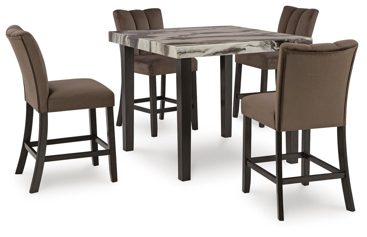 Jeshina Counter Height Dining Table and 4 Barstools - PCD581D3