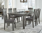 Hallanden Dining Table, 6 Chairs and Server - D589D5