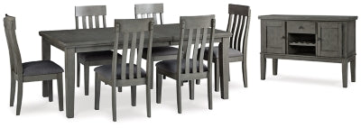 Hallanden Dining Table, 6 Chairs and Server - D589D5