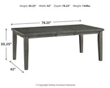 Hallanden Dining Table, 6 Chairs and Server - D589D5