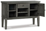 Hallanden Dining Table, 6 Chairs and Server - D589D5