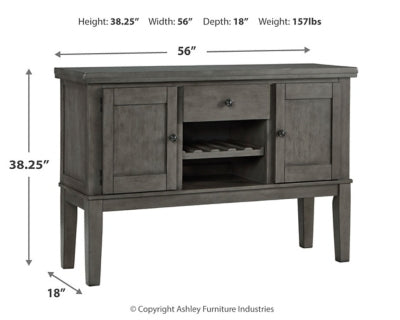 Hallanden Dining Table, 6 Chairs and Server - D589D5