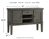 Hallanden Dining Table, 6 Chairs and Server - D589D5