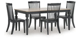 Brenkerton Dining Table and 4 Chairs - PCD591D1