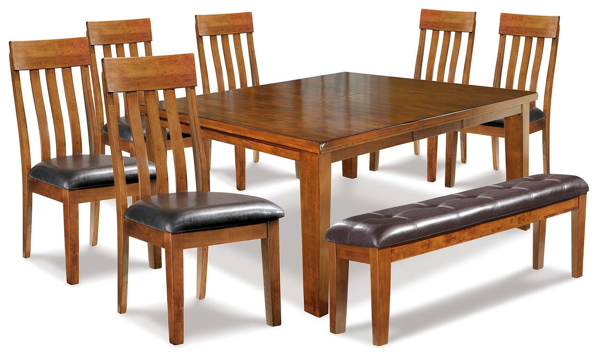 Ralene Dining Table and 6 Chairs and Bench - D594D10