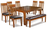 Ralene Dining Table and 6 Chairs and Bench - D594D10