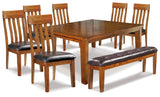 Ralene Dining Table and 6 Chairs and Bench - D594D10