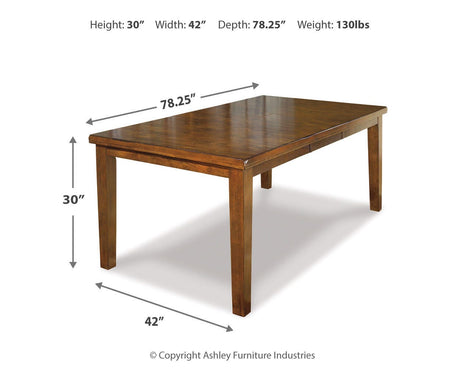 Ralene Dining Table and 4 Chairs and Bench - D594D2