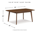 Lyncott Extension Dining Table and 4 Chairs - D615D9