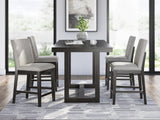 Neymorton Counter Height Dining Table and 4 Barstools - D618D5