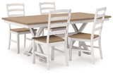 Purlaney Extension Dining Table and 4 Chairs - PCD627D1