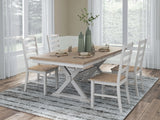Purlaney Extension Dining Table and 4 Chairs - PCD627D1