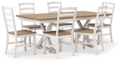 Purlaney Extension Dining Table and 6 Chairs - PCD627D4